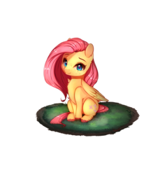 Size: 3200x3500 | Tagged: safe, artist:miokomata, fluttershy, pegasus, pony, abstract background, chest fluff, colored hooves, cute, female, freckles, grass, mare, shyabetes, simple background, sitting, solo, transparent background