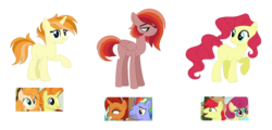 Size: 1482x713 | Tagged: safe, artist:hazardous-andy, bow hothoof, bright mac, pear butter, posey shy, stellar flare, sunspot (g4), oc, oc only, earth pony, pegasus, pony, unicorn, g4, base used, blank flank, crack shipping, female, mare, offspring, parent swap au, parent:bow hothoof, parent:bright mac, parent:pear butter, parent:posey shy, parent:stellar flare, parent:sunspot, parents:pearspot, parents:poseybright, parents:stellarbow, pearspot, ship:poseybright, shipping, simple background, stellarbow, transparent background