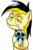 Size: 560x850 | Tagged: safe, artist:easydays, oc, oc only, oc:leslie fair, pony, delet this, gun, gun pointed at viewer, gunpoint, simple background, solo, transparent background, unamused, weapon