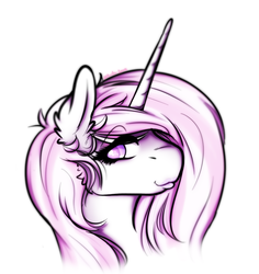 Size: 832x883 | Tagged: safe, artist:aaa-its-spook, fleur-de-lis, pony, unicorn, g4, bust, female, lipstick, makeup, mare, simple background, solo, white background