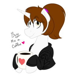 Size: 800x800 | Tagged: safe, artist:yogfan, oc, oc only, oc:colored lines, pony, unicorn, bust, coffee, coffee mug, mug, simple background, transparent background