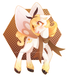 Size: 1163x1334 | Tagged: safe, artist:caramelflower, pegasus, pony, ribombee, female, mare, pokémon, ponified, simple background, solo, transparent background