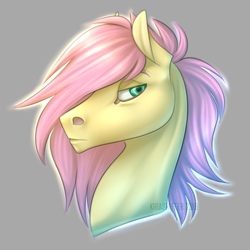 Size: 860x860 | Tagged: safe, artist:dementra369, fluttershy, pegasus, pony, g4, bust, butterscotch, cool, male, messy mane, profile, rule 63, sketch, solo, stallion
