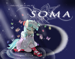 Size: 3500x2750 | Tagged: safe, artist:avchonline, coco pommel, butterfly, earth pony, semi-anthro, g4, ballerina, bloomers, clothes, dress, eyes closed, female, high res, makeup, mare, music, puffy sleeves, shoes, solo, stockings, thigh highs