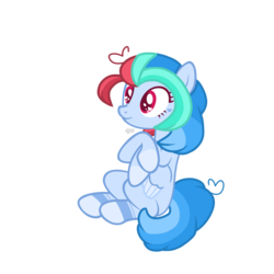 Size: 3000x3000 | Tagged: safe, artist:chococakebabe, oc, oc only, oc:star paste, pegasus, pony, cute, female, heart eyes, high res, mare, show accurate, simple background, sitting, solo, transparent background, wingding eyes