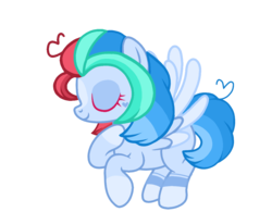 Size: 1150x895 | Tagged: safe, artist:chococakebabe, oc, oc only, oc:star paste, pegasus, pony, eyes closed, female, hoof on chest, mare, simple background, solo, transparent background