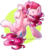 Size: 2000x2200 | Tagged: safe, artist:chaosangeldesu, part of a set, pinkie pie, earth pony, pony, g4, cute, diapinkes, female, frog (hoof), high res, looking at you, mare, one eye closed, simple background, solo, transparent background, underhoof, wink