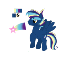 Size: 800x600 | Tagged: dead source, safe, artist:rainbows-skies, oc, oc only, oc:shooting star (bronyponyyy2340), pegasus, pony, magical lesbian spawn, male, offspring, parent:rainbow dash, parent:twilight sparkle, parents:twidash, reference sheet, simple background, solo, stallion, transparent background