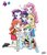 Size: 1772x2045 | Tagged: safe, artist:ritalux, applejack, fluttershy, pinkie pie, rainbow dash, rarity, sci-twi, sunset shimmer, twilight sparkle, equestria girls, g4, my little pony equestria girls: better together, official, equestria girls logo, equestria girls prototype, hasbro logo, humane five, humane seven, humane six, pose, simple background, smiling, white background