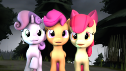 Size: 1920x1080 | Tagged: safe, artist:php106, apple bloom, scootaloo, sweetie belle, g4, 3d, cutie mark crusaders, source filmmaker