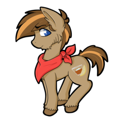 Size: 2000x2000 | Tagged: safe, artist:billysan727, oc, oc:whiskey sour, alcohol, bandana, high res, male, scruffy, simple background, stallion, transparent background, unshorn fetlocks, whiskey