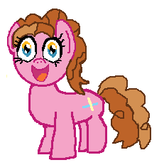 Size: 231x232 | Tagged: safe, artist:drypony198, oc, oc:advance candy, earth pony, pony, looking at you, parent:button mash, parent:pinkie pie, pinkiemash, simple background, smiling, white background