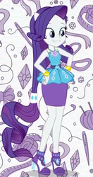 Size: 327x620 | Tagged: safe, screencap, rarity, equestria girls, g4, my little pony equestria girls: better together, cropped, female, geode of shielding, ponied up, rarity peplum dress, smiling