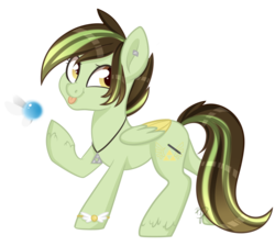 Size: 1440x1290 | Tagged: safe, artist:beashay, oc, oc only, oc:akane, parasprite, pegasus, pony, female, mare, simple background, solo, tongue out, transparent background
