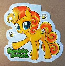 Size: 792x800 | Tagged: safe, artist:onnanoko, bumblesweet, bee, bumblebee, earth pony, pony, g4, female, smiling, solo