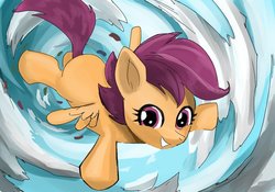 Size: 1000x700 | Tagged: safe, artist:bojack_mlplove, scootaloo, pegasus, pony, g4, female, filly, looking at you, solo