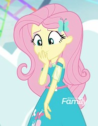 Size: 684x878 | Tagged: safe, screencap, fluttershy, equestria girls, equestria girls series, g4, rollercoaster of friendship, cropped, female, geode of fauna, hairpin, magical geodes, smiling, solo
