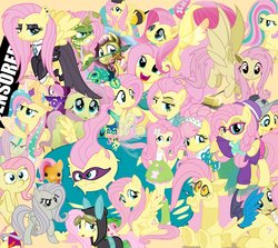 Size: 1024x915 | Tagged: safe, artist:tsitra360, discord, fluttershy, saddle rager, oc, oc:vanna melon, bat pony, seapony (g4), .mov, bats!, discordant harmony, equestria girls, g4, magic duel, make new friends but keep discord, the cutie re-mark, alternate hairstyle, alternate timeline, animal costume, bee costume, bunny costume, butter, celena butterfly, chicashy, chrysalis resistance timeline, clothes, costume, discorded, evil fluttershy, five nights at freddy's, flutterbat, flutterbitch, flutterbutter, flutterchica, fluttergoth, food, funko pop!, hipstershy, jumbled mess, modelshy, movie, multeity, pony.mov, power ponies, princess fluttershy, race swap, rainbow power, seaponified, seapony fluttershy, severeshy, so much flutter, species swap, star vs the forces of evil, vannamelon