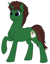 Size: 555x710 | Tagged: safe, artist:mythpony, oc, oc only, oc:emerald, pony, unicorn, male, simple background, solo, stallion, white background