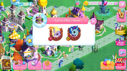Size: 500x281 | Tagged: safe, gameloft, aloe, blue note, cornicle, frederic horseshoepin, lotus blossom, lyrica lilac, night light, silver spanner, sunset shimmer, swan song, thorax, changedling, changeling, g4, game, king thorax, quake