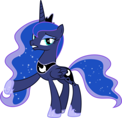 Size: 3656x3539 | Tagged: safe, artist:drakizora, princess luna, alicorn, pony, g4, .svg available, female, high res, mare, raised hoof, simple background, singing, solo, transparent background, vector