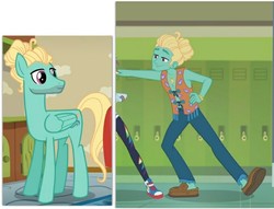 Size: 679x519 | Tagged: safe, rainbow dash, zephyr breeze, pegasus, pony, equestria girls, equestria girls series, flutter brutter, g4, overpowered (equestria girls), season 6, comparison, converse, male, moccasins, no socks, shoes, wings