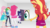 Size: 1283x721 | Tagged: safe, edit, edited screencap, screencap, fluttershy, pinkie pie, rainbow dash, sci-twi, sunset shimmer, twilight sparkle, equestria girls, equestria girls series, g4, inspiration manifestation, rollercoaster of friendship, bird house, converse, discovery family logo, eye, geode of super speed, giantshy, macro/micro, magical geodes, micro, self ponidox, shoes