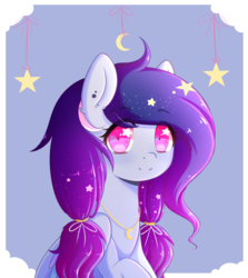 Size: 2536x2840 | Tagged: safe, artist:fluffymaiden, oc, oc only, pegasus, pony, cute, ear fluff, ear piercing, female, high res, jewelry, looking at you, mare, necklace, ocbetes, piercing, raised hoof, shrunken pupils, sitting, smiling, solo, starry eyes, stars, wingding eyes