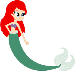 Size: 520x491 | Tagged: safe, artist:selenaede, artist:user15432, mermaid, equestria girls, g4, ariel, bare shoulders, barely eqg related, base used, crossover, disney, disney princess, equestria girls style, equestria girls-ified, fins, hasbro, hasbro studios, mermaid princess, mermaid tail, seashell bra, simple background, solo, strapless, tail, the little mermaid, white background