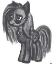 Size: 950x1170 | Tagged: safe, artist:underwoodart, pony, loose hair, monochrome, sketch, solo