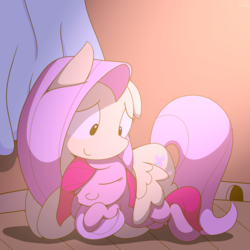 Size: 2048x2048 | Tagged: safe, artist:latie, fluttershy, pinkie pie, pony, g4, cute, diapinkes, duo, female, filly, fluttermom, high res, hug, mare, shyabetes, winghug, younger