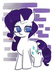 Size: 540x764 | Tagged: safe, artist:incapacitatedvixen, rarity, pony, unicorn, g4, abstract background, cute, female, mare, small, smol, solo