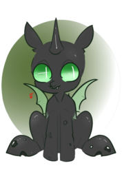 Size: 540x764 | Tagged: safe, artist:incapacitatedvixen, oc, oc only, changeling, green changeling, solo