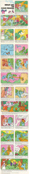 Size: 670x3872 | Tagged: safe, official comic, medley, human, owl, pegasus, pony, comic:my little pony (g1), g1, official, bathing, bow, clothes, cloud cuckoo land, cloud palace, comic, dress, kate the maid, medley and the cloud princess, nut, pool of beauty, princess crimsona, princess silvia, prisoner, rescue, skinny dipping, sky king, tail bow, tower without a door, twine, wise white owl