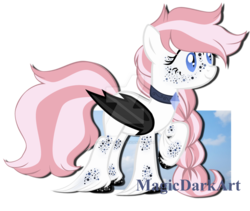 Size: 1024x864 | Tagged: safe, artist:magicdarkart, oc, oc only, bat pony, pony, colored wings, female, mare, obtrusive watermark, simple background, solo, transparent background, watermark