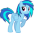 Size: 6595x6400 | Tagged: safe, artist:parclytaxel, dj pon-3, rainbow dash, vinyl scratch, pegasus, pony, g4, .svg available, absurd resolution, alternate hairstyle, female, looking back, mane swap, mare, raised hoof, simple background, solo, transparent background, vector