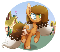 Size: 976x851 | Tagged: safe, artist:sugaryicecreammlp, oc, oc only, oc:sugary icecream, pegasus, pony, colored wings, female, mare, multicolored wings, ponyville, simple background, solo, transparent background