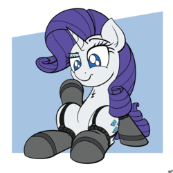 Size: 1920x1920 | Tagged: safe, artist:ashtoneer, rarity, pony, g4, clothes, female, garter belt, garters, solo, stockings, thigh highs