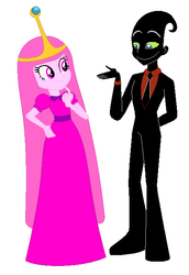 Size: 447x649 | Tagged: artist needed, safe, artist:nathaniel718, equestria girls, g4, adventure time, barely pony related, cartoon network, crossover, equestria girls style, equestria girls-ified, female, male, nergal, nergal and princess bubblegum, princess bubblegum, the grim adventures of billy and mandy