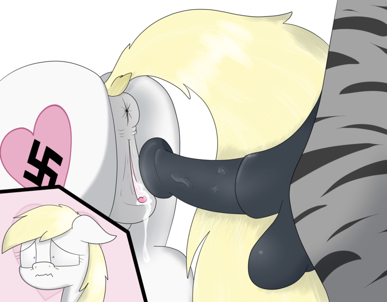 Aryanne Pony Porn - 1776331 - explicit, artist:moonatik, derpibooru exclusive, oc, oc:aryanne,  earth pony, pony, zebra, aftersex, anus, aryanne getting striped, balls,  cum, dock, female, flared, floppy ears, frown, heart, high res, horsecock,  male, mare, nazi,