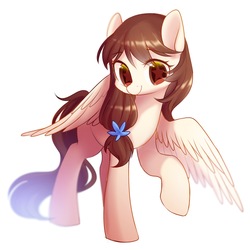 Size: 1800x1800 | Tagged: safe, artist:leafywind, oc, oc only, pegasus, pony, colored pupils, female, looking at you, mare, raised hoof, simple background, smiling, solo, standing, starry eyes, white background, wingding eyes