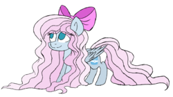 Size: 1024x574 | Tagged: safe, artist:mintoria, oc, oc only, oc:sugar, pegasus, pony, bow, female, hair bow, mare, simple background, solo, transparent background