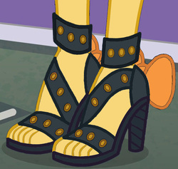 Size: 736x698 | Tagged: safe, edit, edited screencap, editor:sonic ranger, screencap, sunset shimmer, equestria girls, equestria girls specials, g4, my little pony equestria girls: better together, my little pony equestria girls: rollercoaster of friendship, cropped, feet, female, high heels, legs, open-toed shoes, pictures of legs, shoes, solo