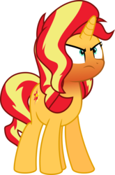 Size: 5049x7656 | Tagged: safe, artist:jhayarr23, sunset shimmer, pony, unicorn, equestria girls, equestria girls specials, g4, my little pony equestria girls: better together, my little pony equestria girls: rollercoaster of friendship, absurd resolution, angry, female, red face, simple background, solo, sunset shimmer is not amused, transparent background, unamused
