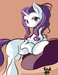 Size: 700x900 | Tagged: safe, artist:tohupo, rarity, pony, unicorn, g4, alternate hairstyle, female, looking at you, mare, solo