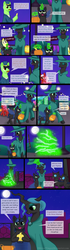 Size: 1141x4096 | Tagged: dead source, safe, artist:oblivionwings, queen chrysalis, oc, oc:mimicry, changepony, hybrid, g4, comic, female, interspecies offspring, male, offspring, parent:queen chrysalis, parent:shining armor, parents:shining chrysalis, witch