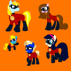 Size: 4000x4000 | Tagged: safe, artist:php185, earth pony, pony, bob parr, dash parr, elastigirl, helen parr, jack-jack parr, mr. incredible, mrs. incredible, not cadance, not shining armor, not sweetie belle, pixar, ponified, the incredibles, violet parr