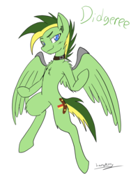 Size: 3024x4032 | Tagged: safe, artist:steelsoul, oc, oc only, oc:didgeree, pegasus, pony, collar, metal wing edge, simple background, smiling, smirk, solo, transparent background