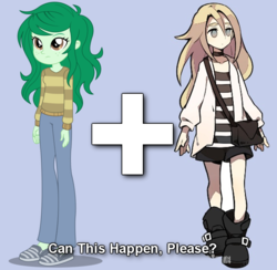 Size: 739x720 | Tagged: safe, wallflower blush, equestria girls, equestria girls specials, g4, my little pony equestria girls: better together, my little pony equestria girls: forgotten friendship, exploitable meme, make it happen, meme, rachel gardner, satsuriku no tenshi