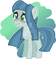 Size: 1024x1078 | Tagged: safe, artist:rosiepie15, oc, oc only, oc:magnolia pie, earth pony, pony, abstract background, base used, blushing, colored pupils, crying, female, filly, offspring, parent:maud pie, parent:mud briar, parents:maudbriar, simple background, solo, transparent background, watermark